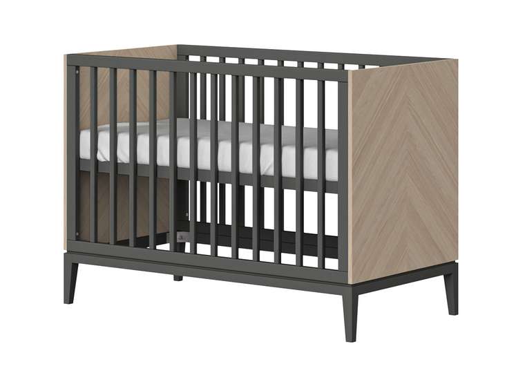 Кроватка Fjord 60х120 графитового цвета