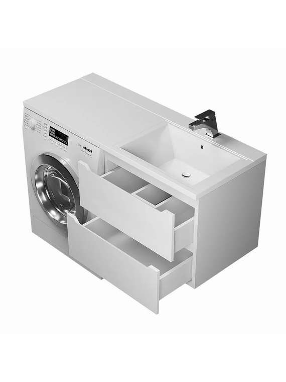 Тумба под стиральную машину Tanos 60 белого цвета