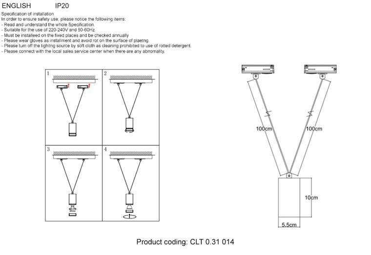 Трековый однофазный светильник Crystal Lux CLT 0.31 014 WH