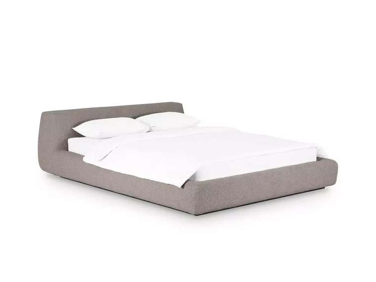 Кровать Vatta 160х200 бежево-серого цвета без подъемного механизма