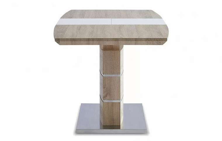 Раскладной обеденный стол Verona коричнево-белого цвета
