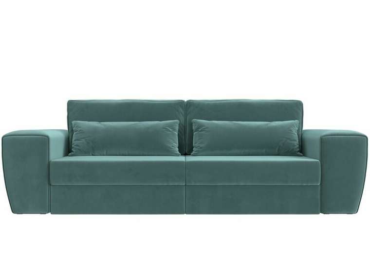 Прямой диван-кровать Лига 008 бирюзового цвета