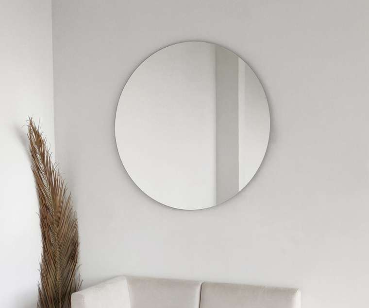 Круглое настенное зеркало диаметр 111 с каркасом из мдф