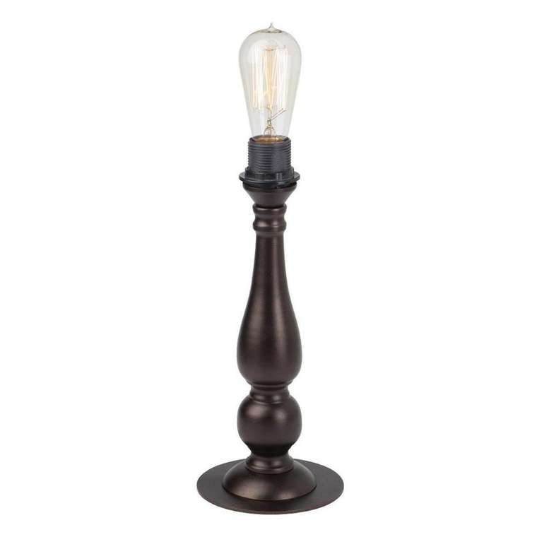 Настольная лампа из металла коричневого цвета