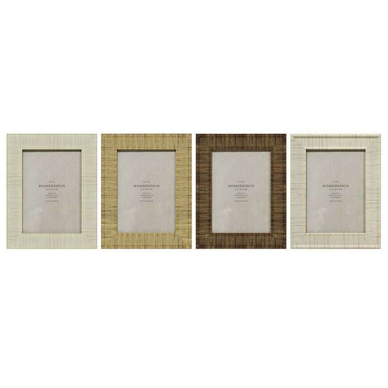 Фоторамка Бежевый Натуральный Стеклянный полистирол Scandi 18,5 x 2 x 23,5 cm (4 штук)