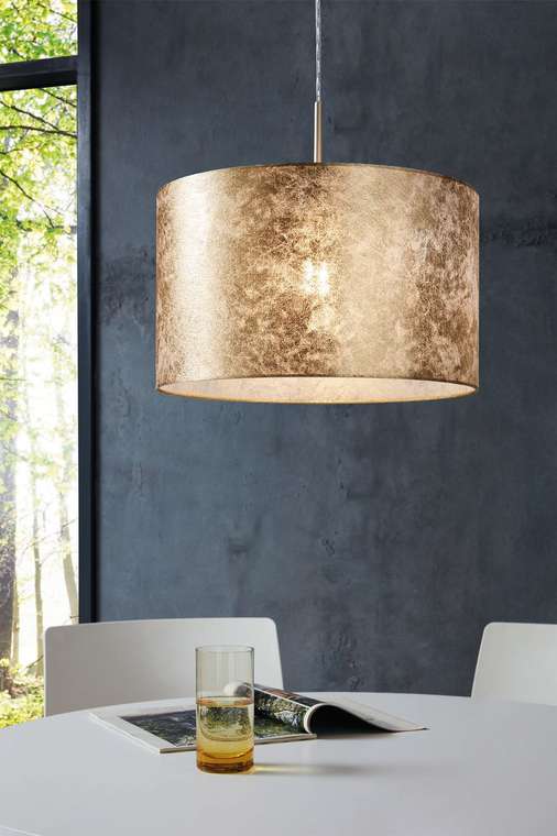 Подвесной светильник Viserbella 97643 (ткань, цвет золото)