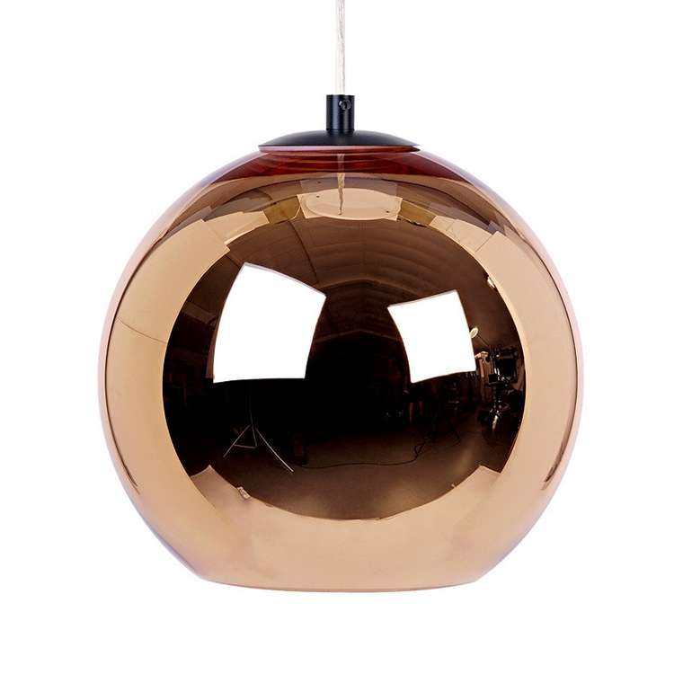 Подвесной светильник Tom Dixon Copper Shade в виде зеркального шара медного цвета