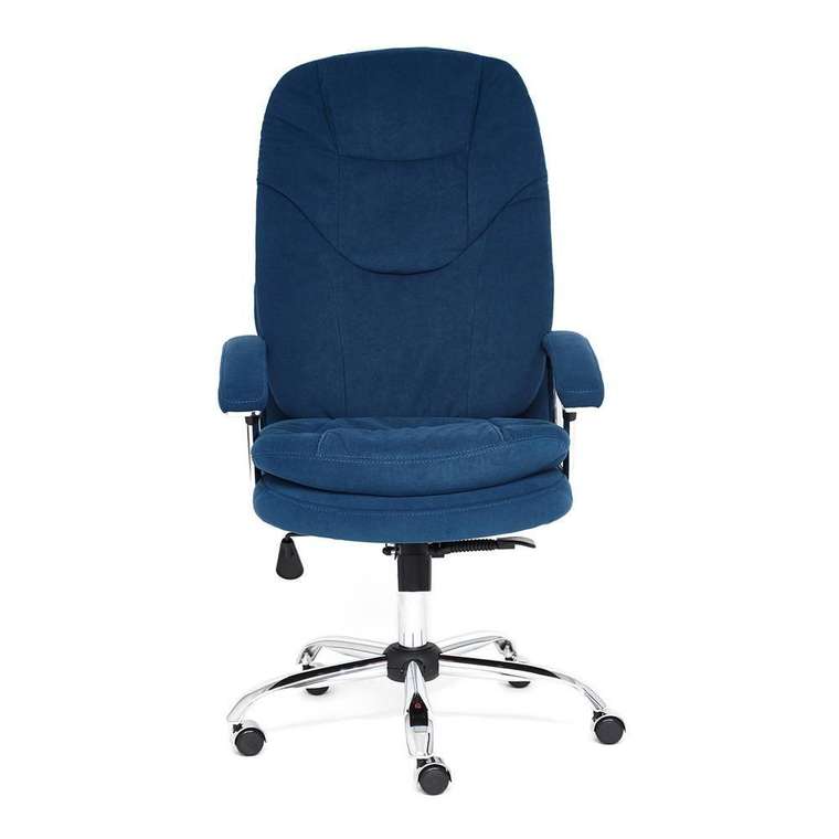 Кресло офисное Softy Lux синего цвета