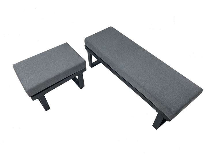 Набор из двух оттоманок Tора серого цвета