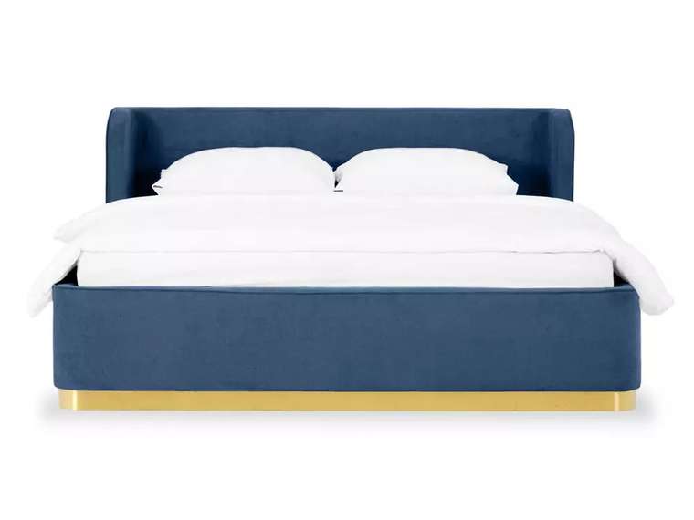 Кровать Vibe 160х200 синего цвета с подъемным механизмом