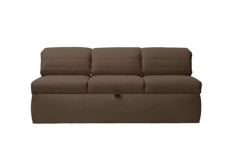 Прямой диван-кровать Цезарь темно-коричневого цвета