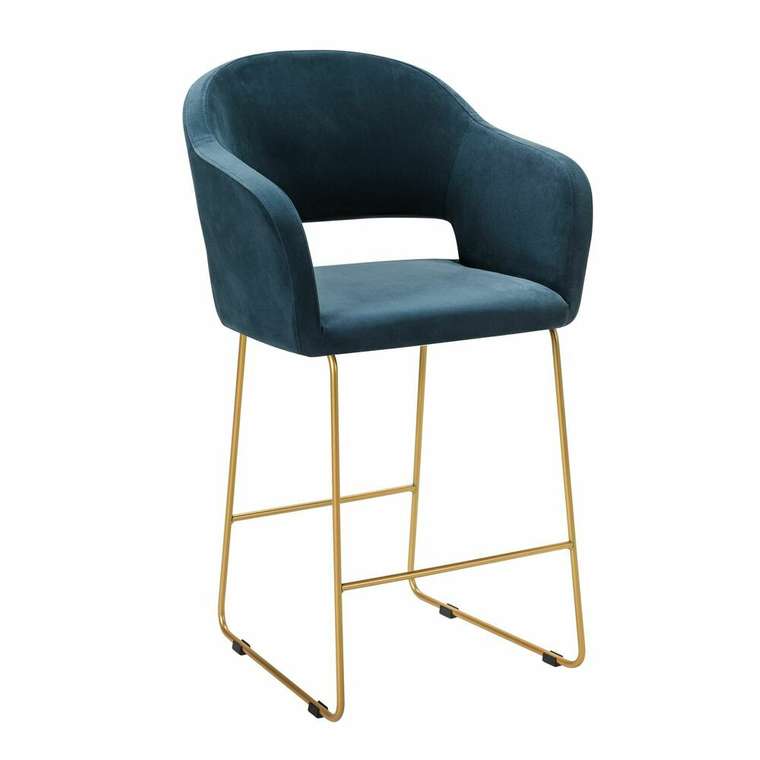 Полубарный стул Oscar тёмно-синего цвета