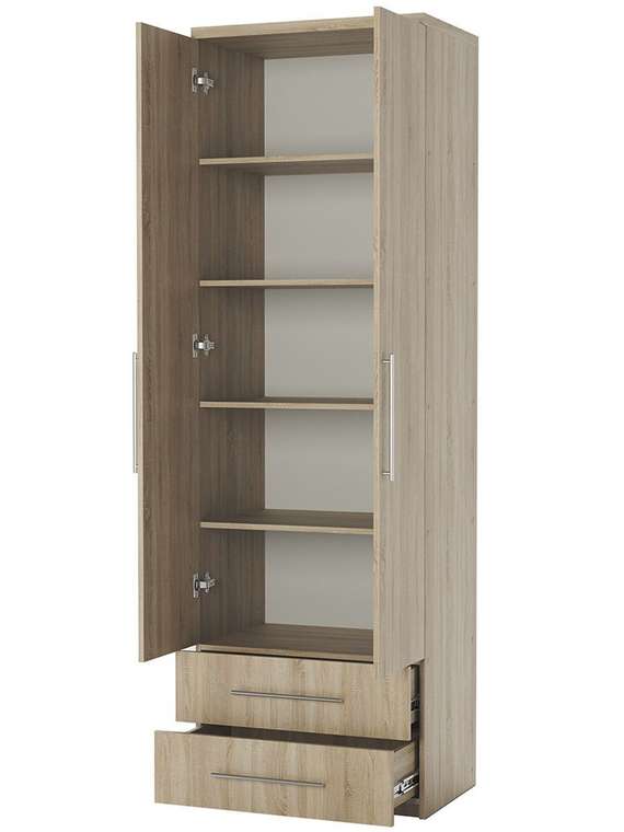 Шкаф с полками и ящиками Мелодия МПЯ-21 70 цвета дуб сонома