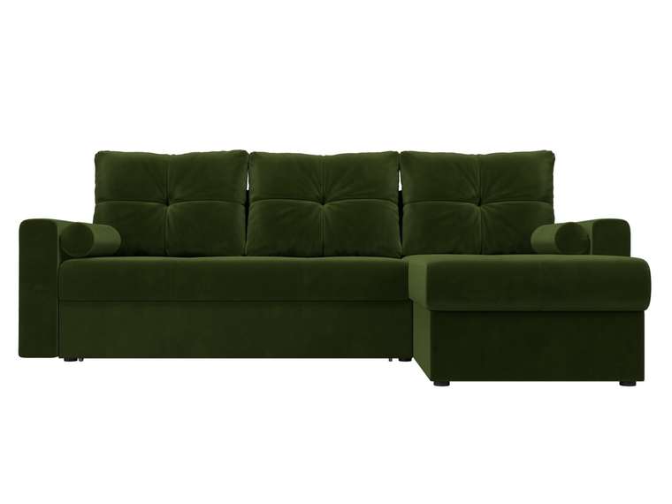 Угловой диван-кровать Верона зеленого цвета правый угол