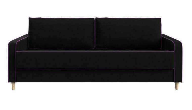 Прямой диван-кровать Варшава черного цвета