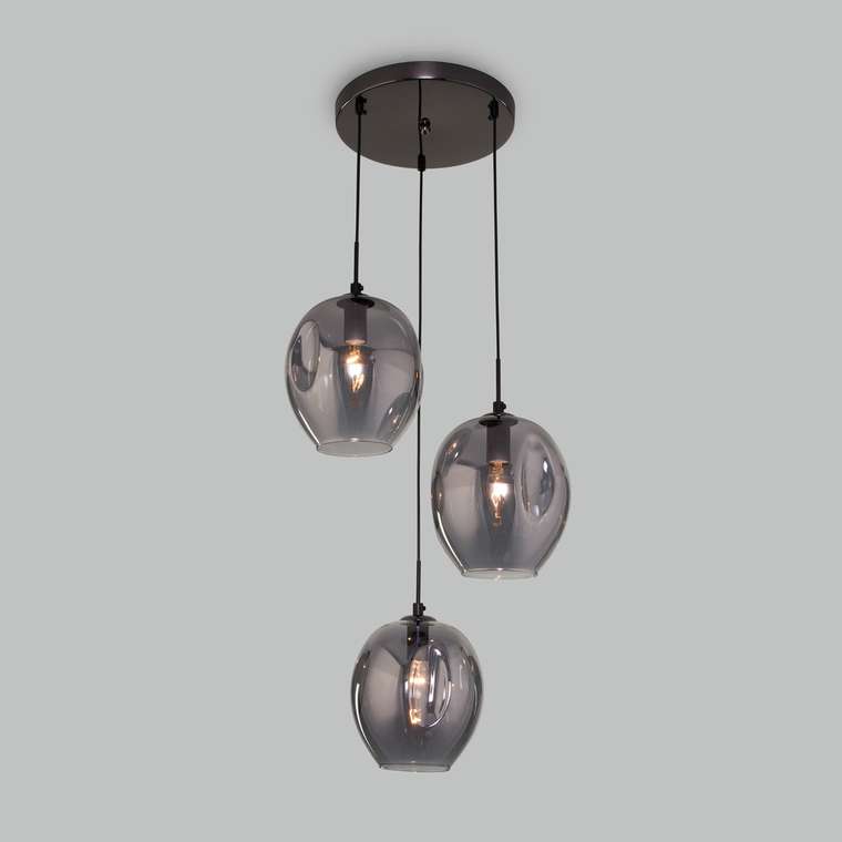 Подвесной светильник со стеклянными плафонами 50195/3 черный жемчуг Mill