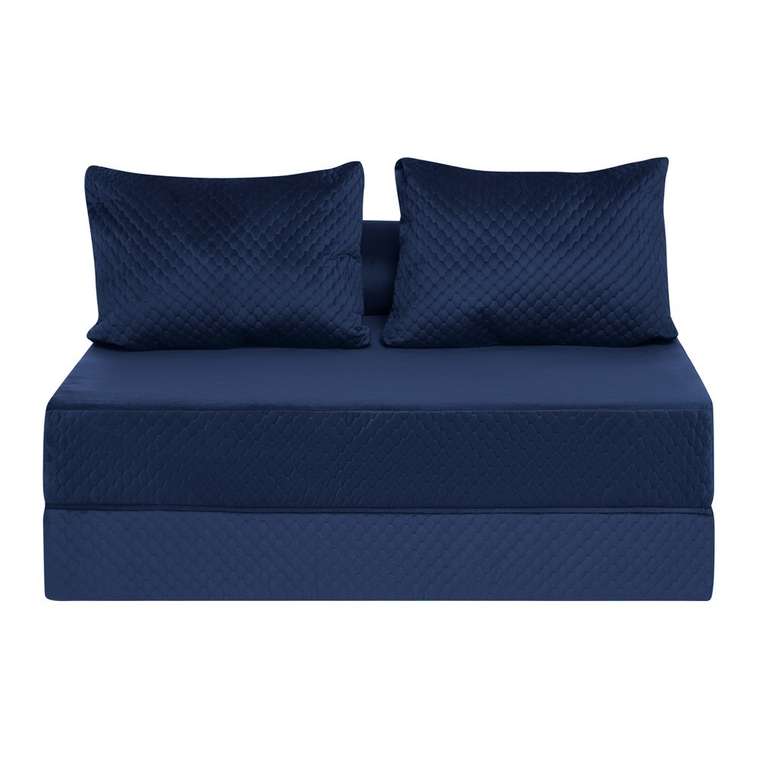 Бескаркасный диван-кровать Puzzle Bag XL синего цвета