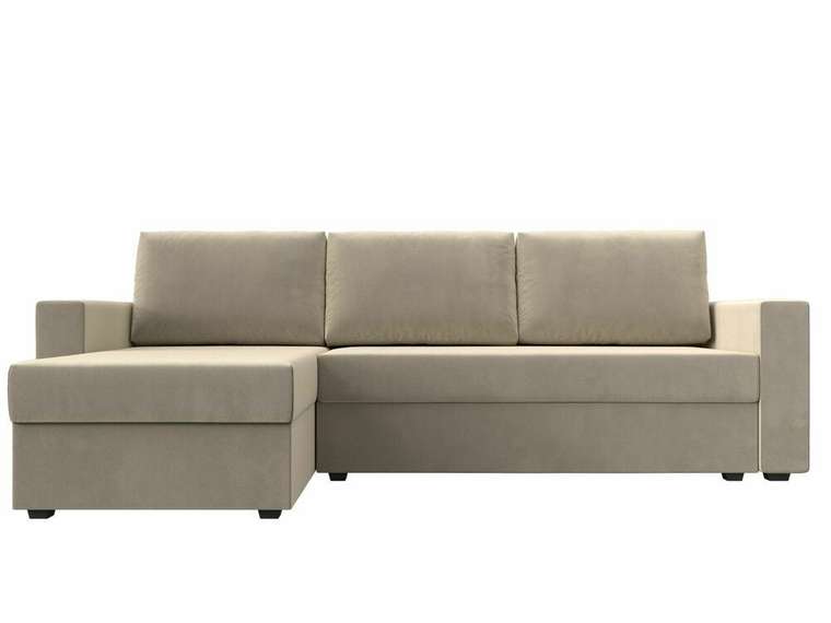 Угловой диван-кровать Траумберг Лайт бежевого цвета левый угол