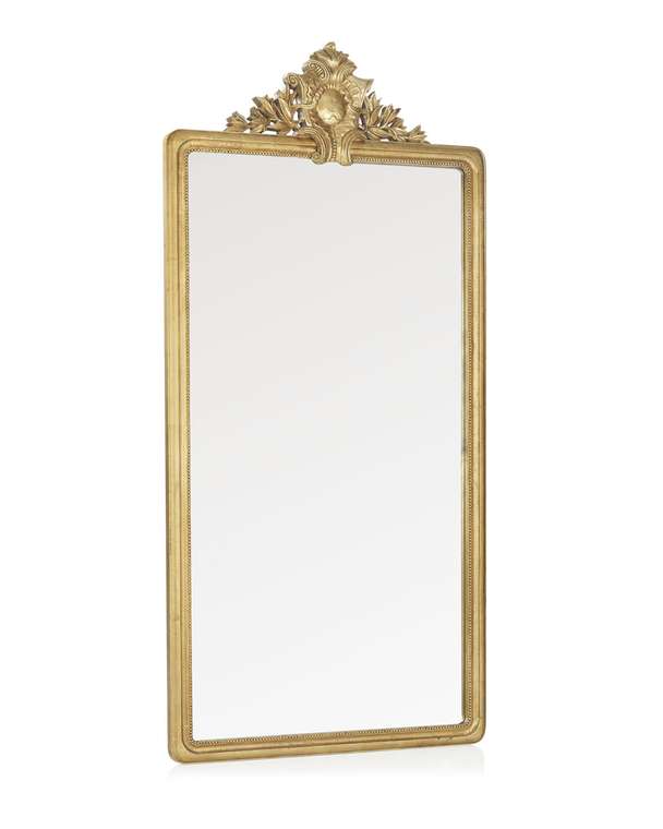 Настенное зеркало Малколм в раме золотого цвета