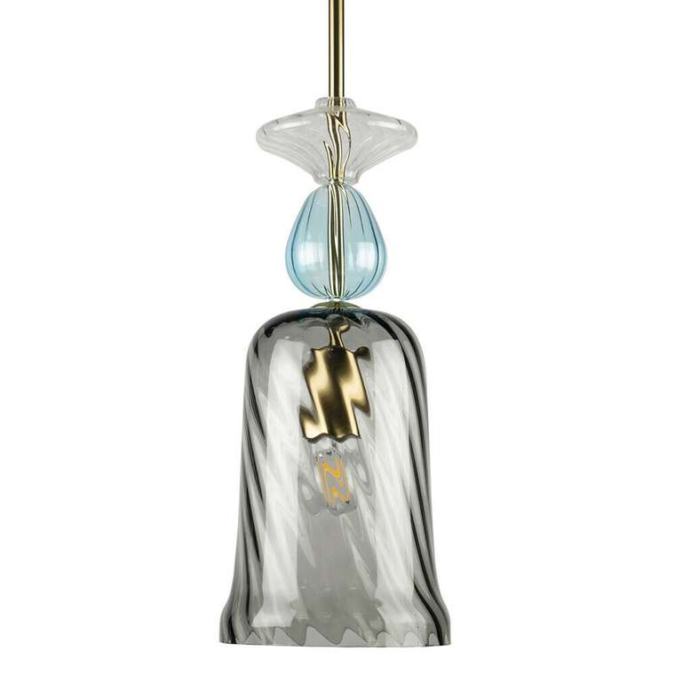 Подвесной светильник Candy серо-голубого цвета