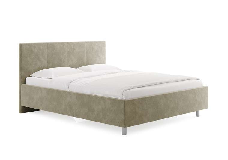 Кровать Prato 160х200 кремового цвета без основания и подъемного механизма