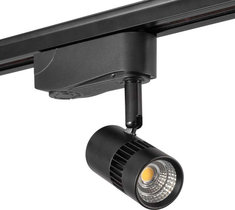 Однофазный трековый светильник светодиодный 220V AM Group TRACK AM228-10W BK 3000K