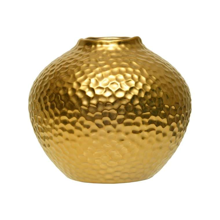 Декоративная ваза Этно золотого цвета