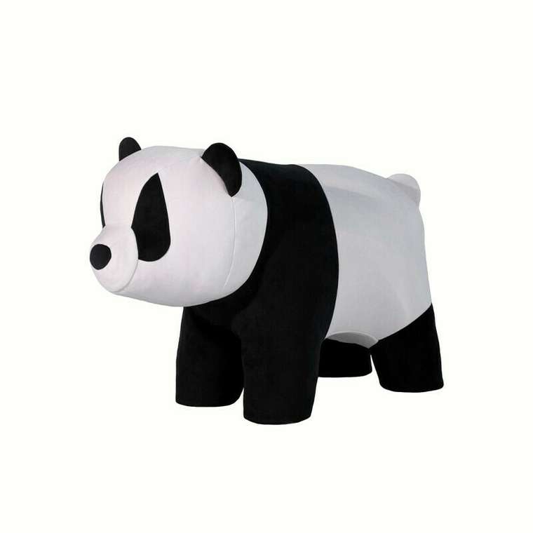 Детский пуф Панда черно-белого цвета