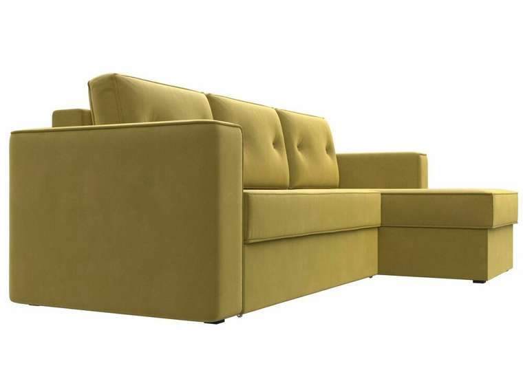 Угловой диван-кровать Принстон желтого цвета правый угол 