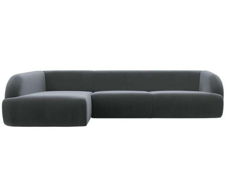 Угловой-диван Лига 041 серого цвета левый угол