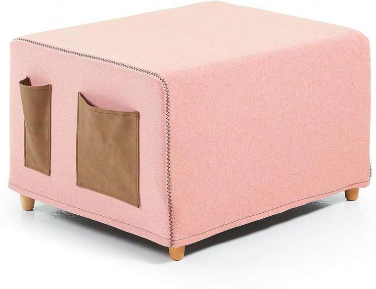 Пуф-кровать Julia Grup Kos розового цвета 