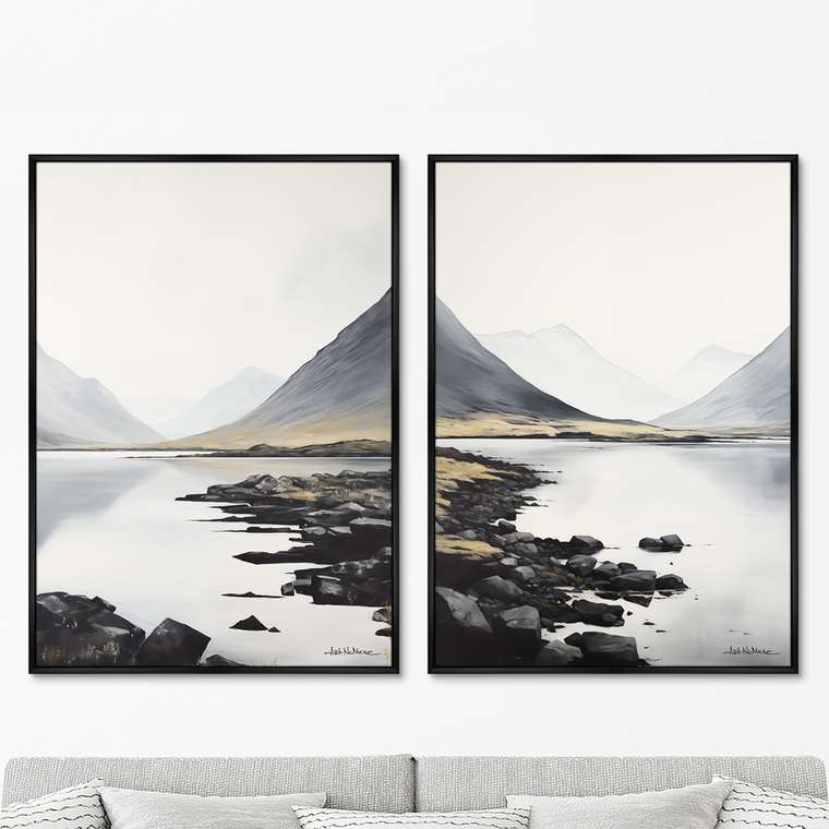 Набор из двух репродукций картин Landscape collection, Calmness, 2024г.