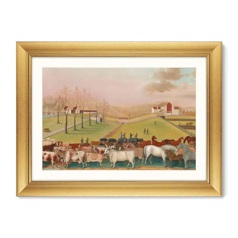 Репродукция картины в раме Ферма Корнелла, 1848г.