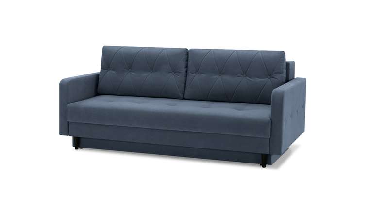 Прямой диван-кровать Бостон Лайт синего цвета