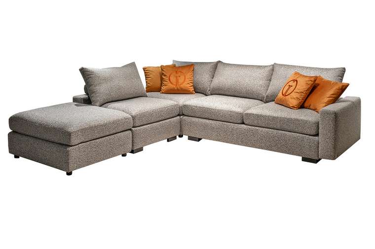 Угловой диван-кровать Manchester №45 серого цвета