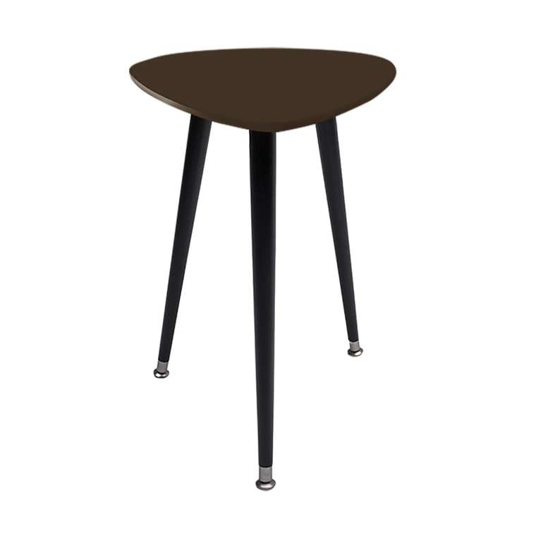 Приставной столик Капля со столешницей темно-коричневого цвета