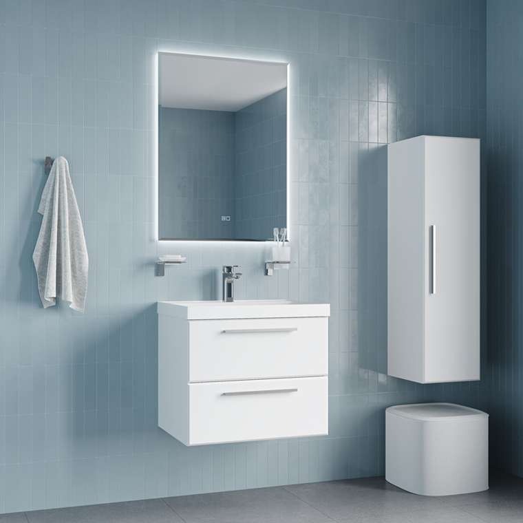 Зеркало с подсветкой и термообогревом, 60 см, Слайд Икс (Slide X), IDDIS, SLX60T0i98