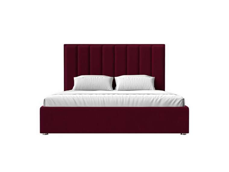 Кровать Афродита 160х200 с подъемным механизмом бордового цвета