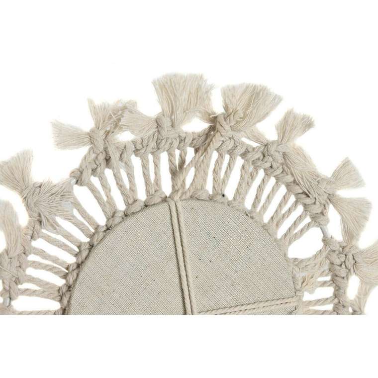 Набор зеркал Белый Boho 20 x 1 x 20 cm (3 Предметы)
