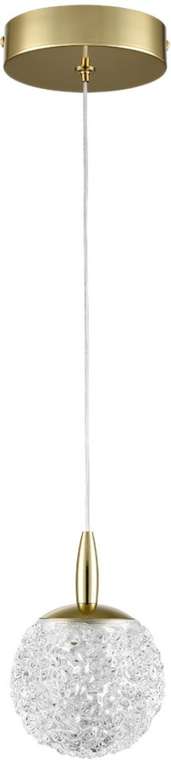 Подвесной светильник Lumion Trino 8080/1A золото/прозрачный металл/акрил LED 1*3W 220V в форме шара
