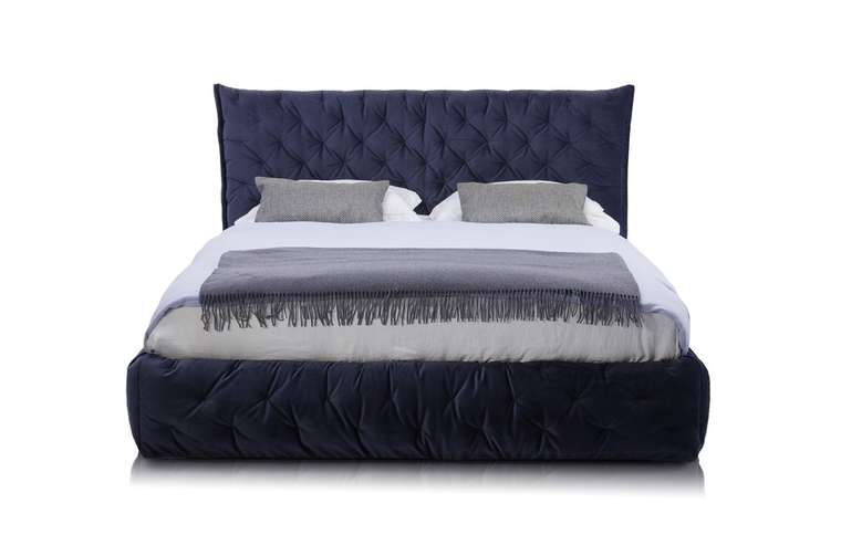 Кровать с подъемным меxанизмом Club 160х190 синего цвета