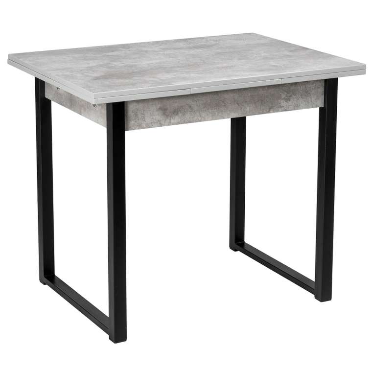 Обеденный раскладной стол Форли серо-черного цвета