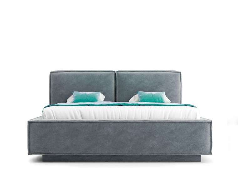 Кровать Verde серого цвета с ортопедическим основанием 160х200