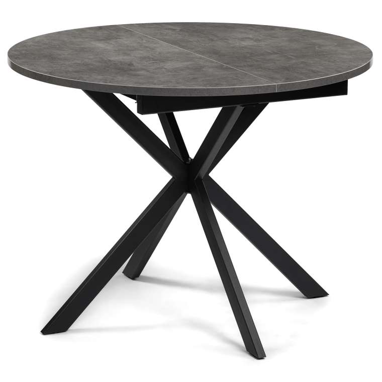 Раздвижной обеденный стол Сурео 2 темно-серого цвета