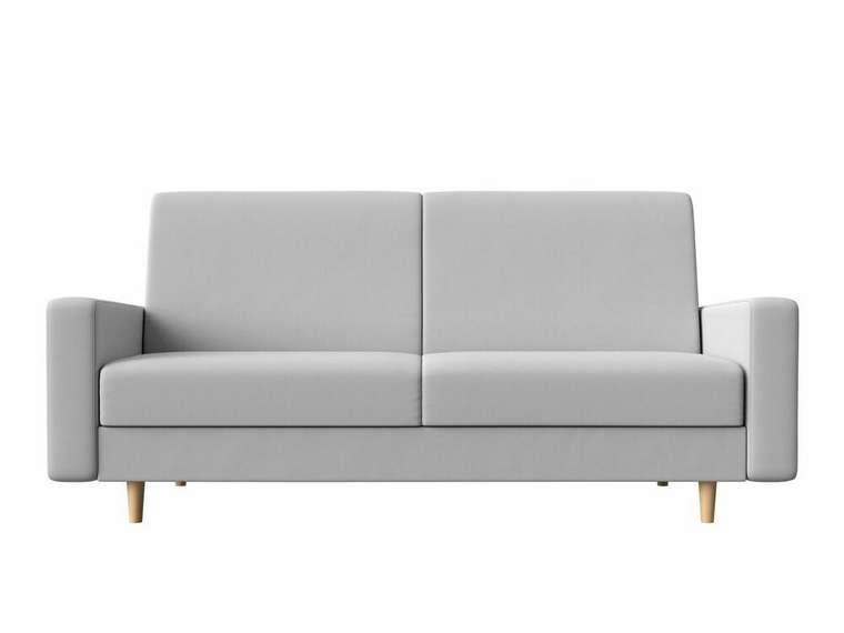 Прямой диван-кровать Бонн белого цвета (экокожа)