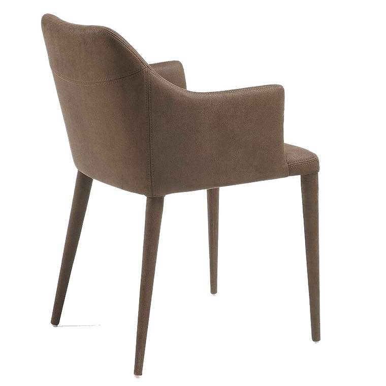 Обеденный стул эко-кожа Danai темно-коричневого цвета