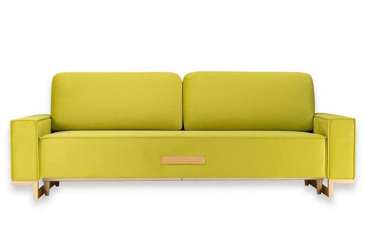 Прямой диван-кровать Лофт Комфорт желтого цвета