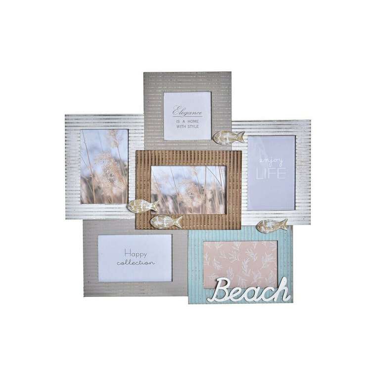 Фоторамка Beach 46,5 x 2 x 44,5 cm Деревянный Моряк