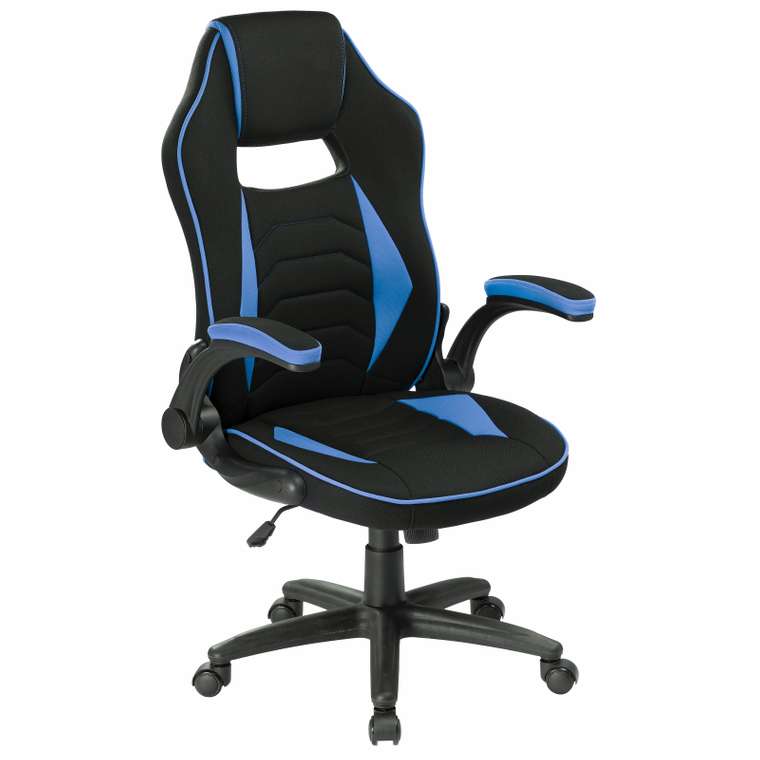 Компьютерное кресло Plast сине-черного цвета