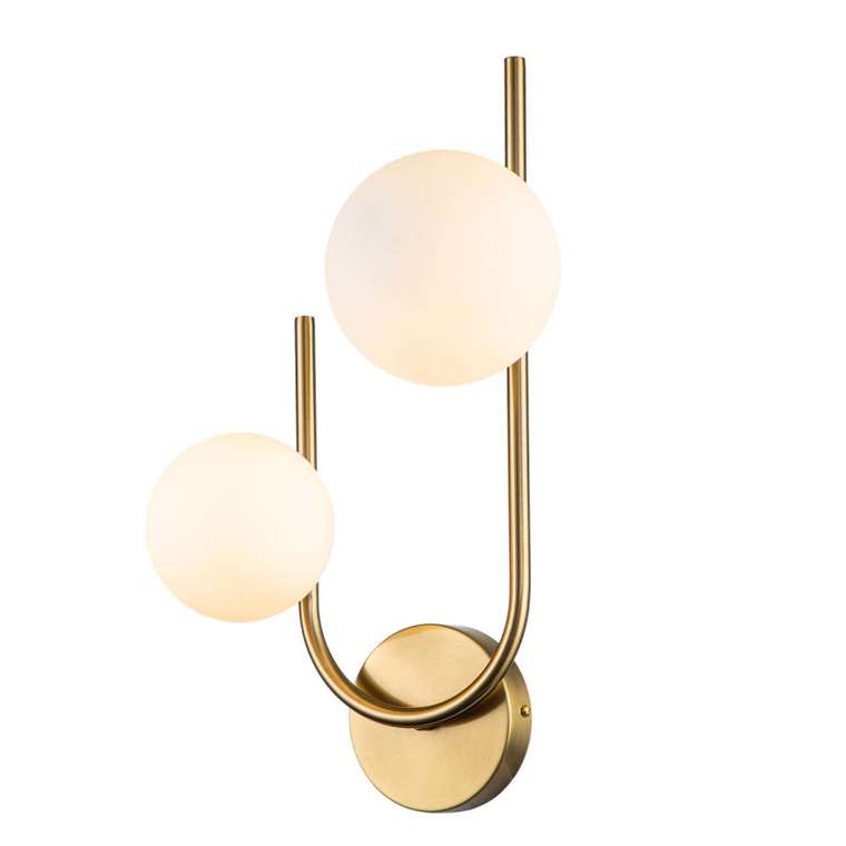 Бра Sphere 642/2A Brass (стекло, цвет белый)